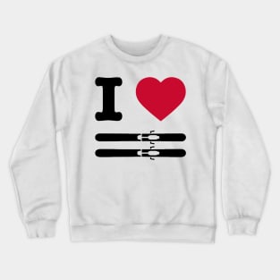 I Heart Skiing Crewneck Sweatshirt